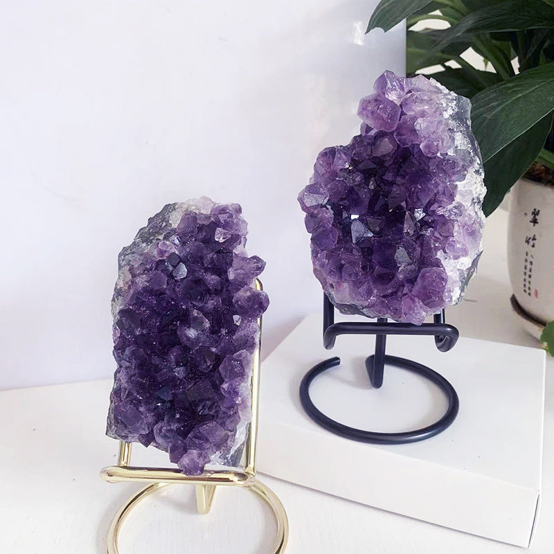 Natural Crystal Amethyst Block Ornaments Home Decor