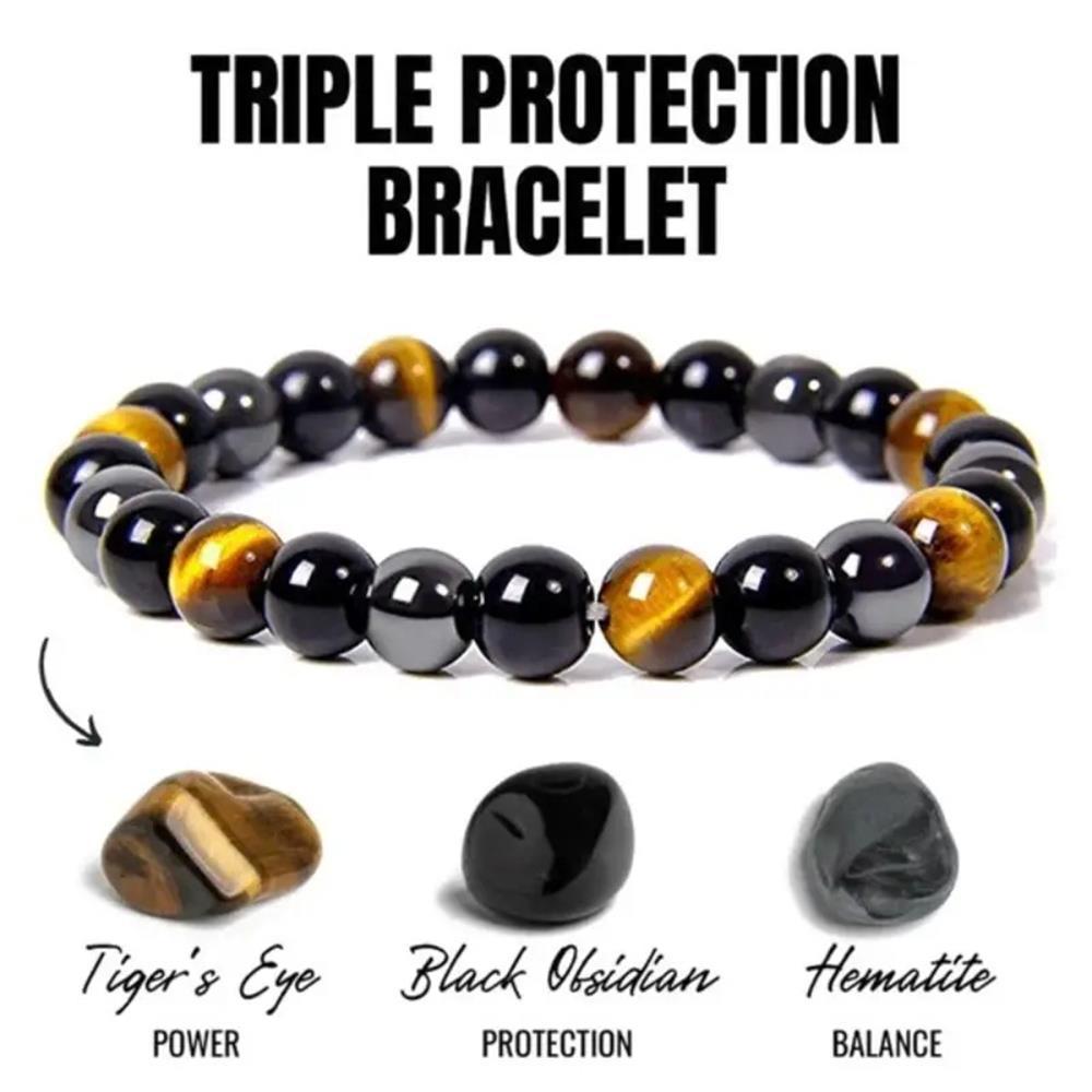 Same Unisex Style Couple Tigereye Protection women men Bracelet