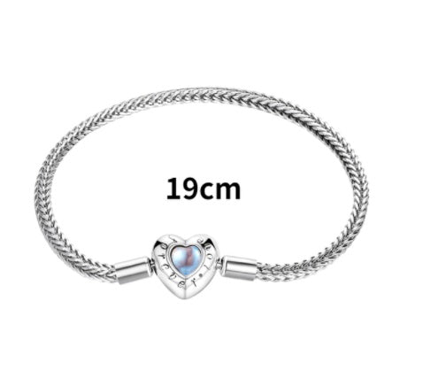 Simple Butterfly Heart-shaped Moonstone Women Bracelet