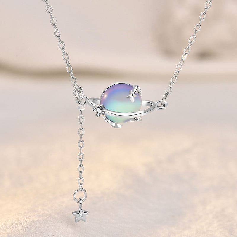 Moonstone Planet Women Necklace