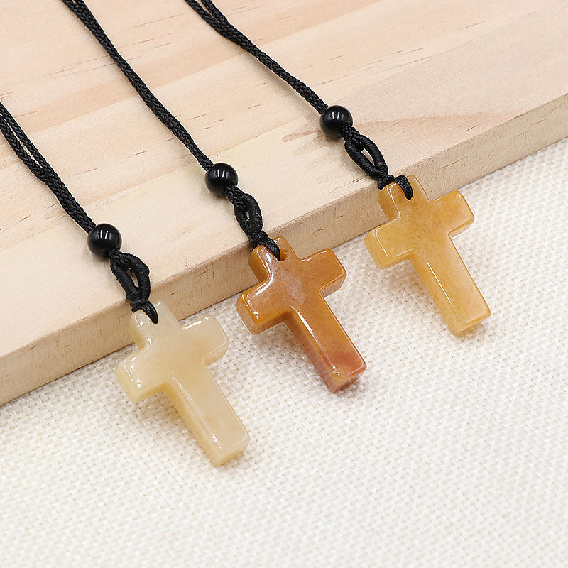 Natural Crystal Agate Thanksgiving Gift Semi-precious Stone Sweater Necklace