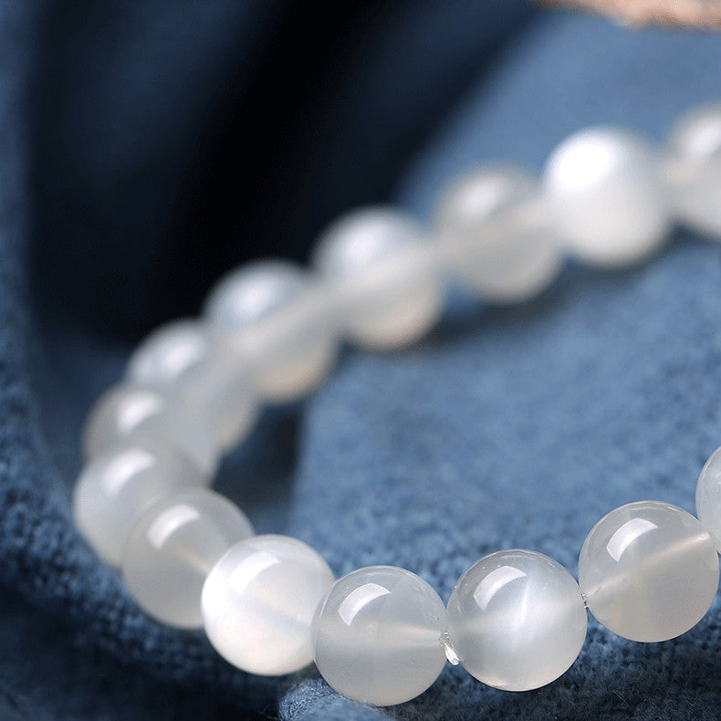 Natural Moonstone Bracelet Women's White Crystal