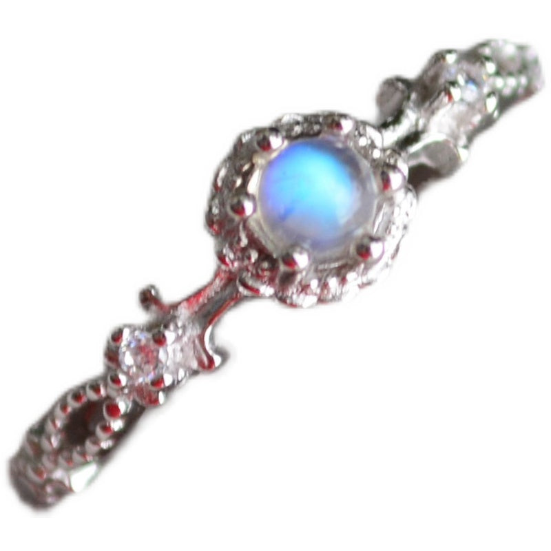 Natural Sri Lanka Blue Moonstone Women Ring