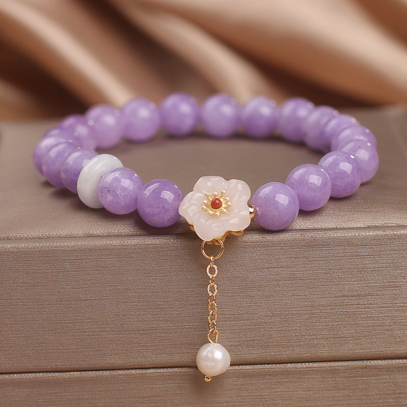 Peach Blossom Amethyst Bracelet For Women