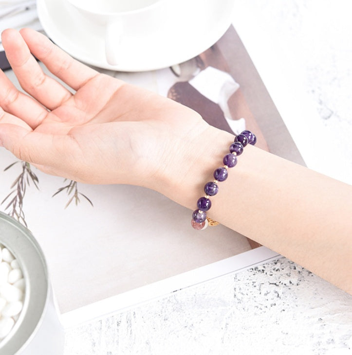 Natural Amethyst Women Bracelet