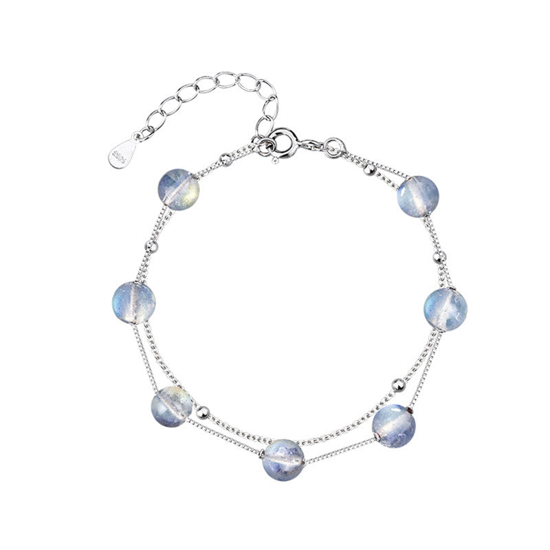 Double Moonstone Women Bracelet