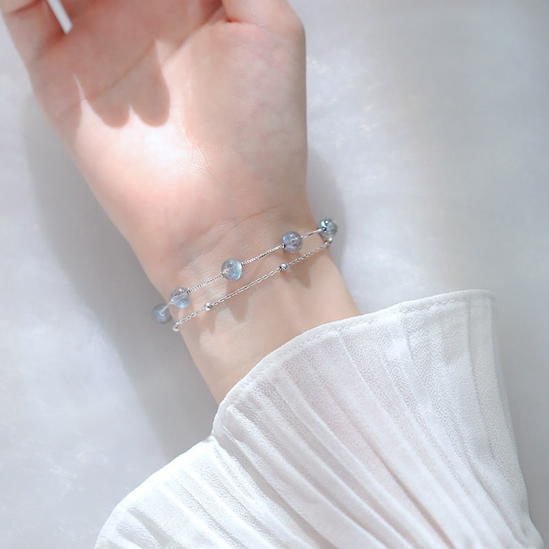 Double Moonstone Women Bracelet