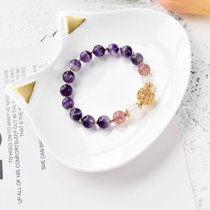 Natural Amethyst Women Bracelet