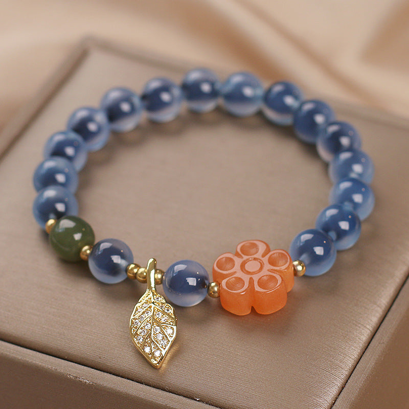 Ethnic Style Original Design Heart Agate Women Bracelet