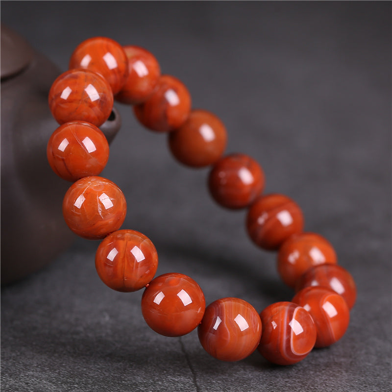 Red agate single circle Couple Women and Men Bracelet