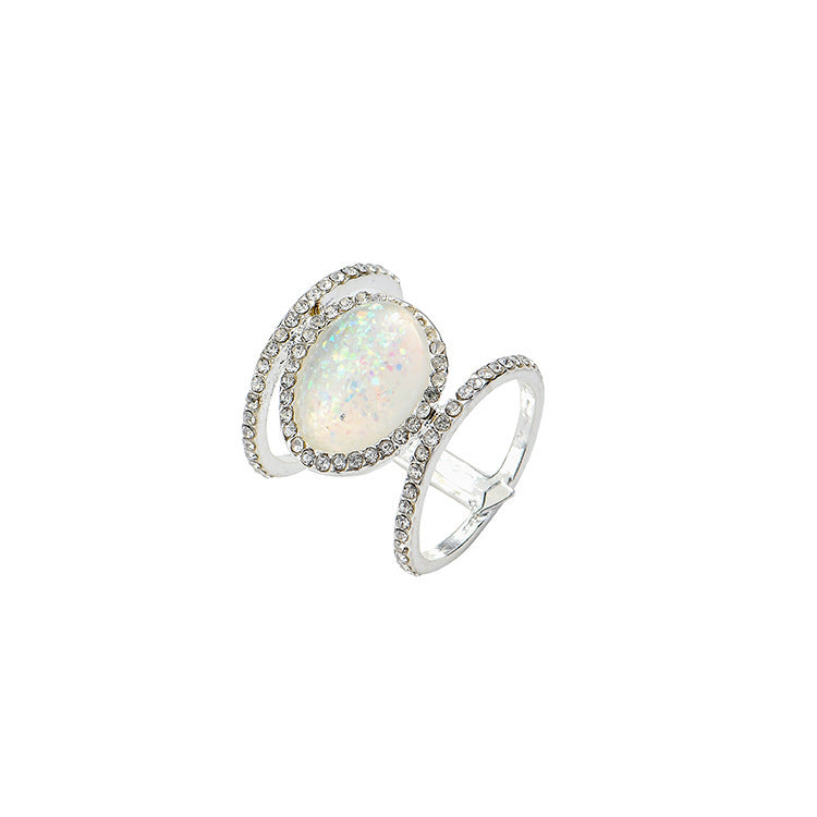 Irregular Natural Moonstone Women Ring