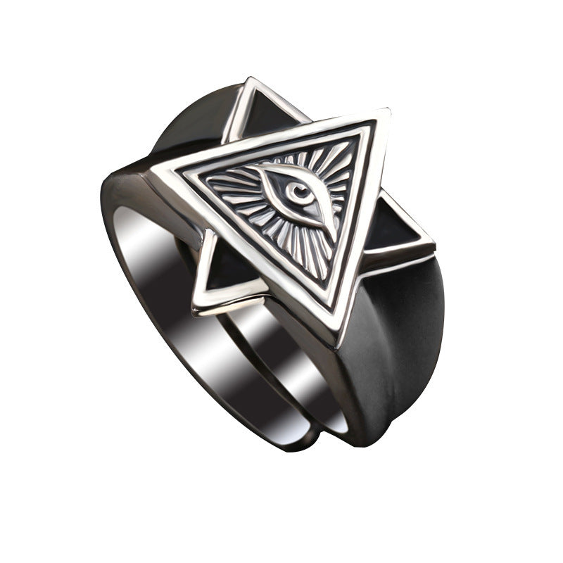 Men's Vintage EYE OF PROVIDENCE Adjustable Ring