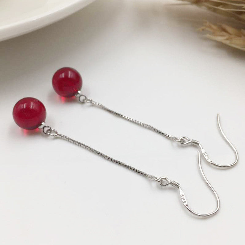 Natural Agate Earrings Silver Women Earrings