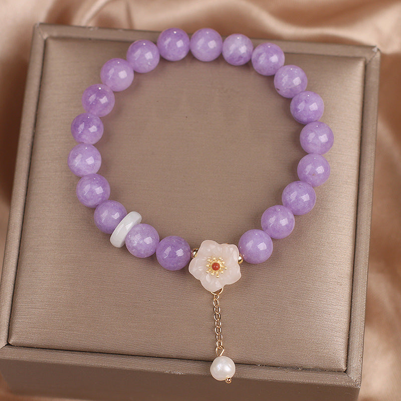 Peach Blossom Amethyst Bracelet For Women