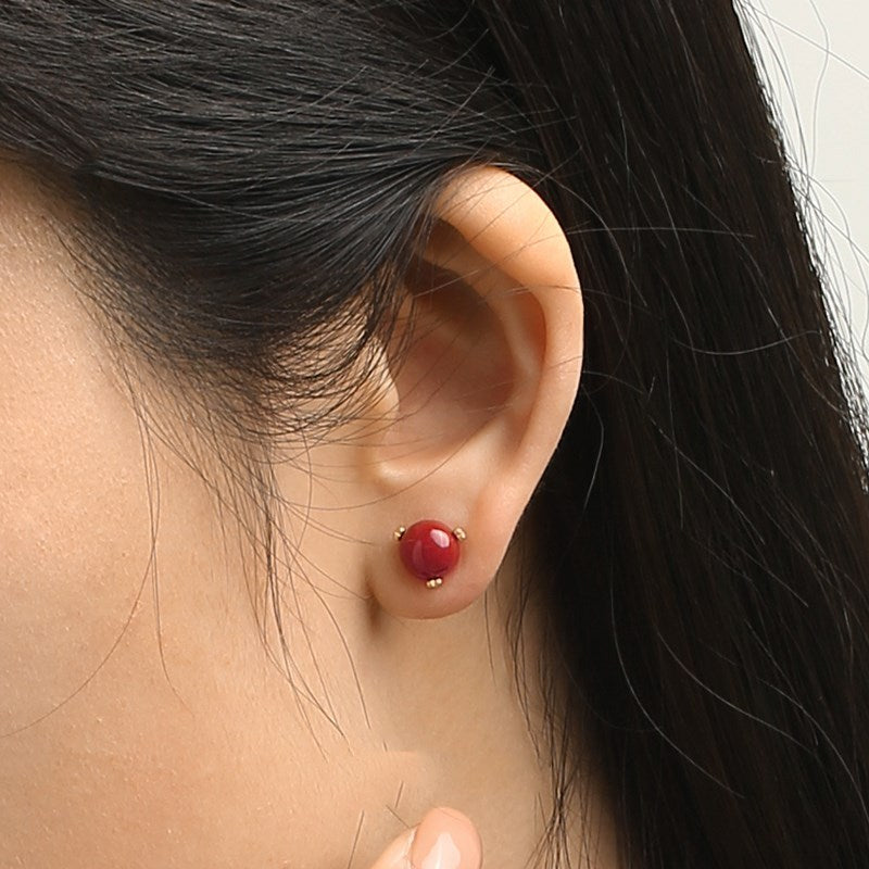 South Red Agate Earrings Women