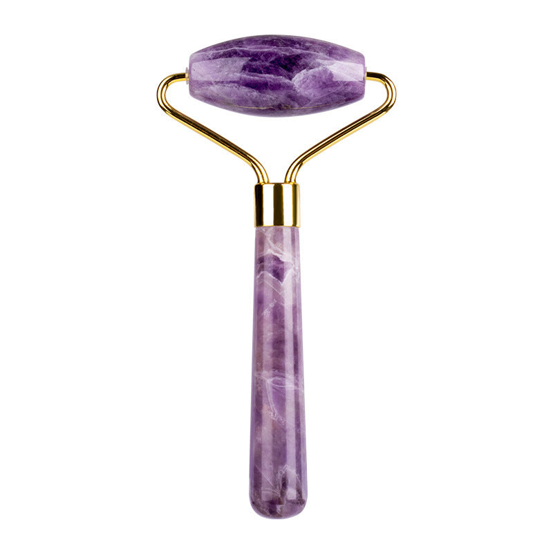 Amethyst Roller Single and Double-Headed Amethyst Roller Beauty Jade Massager Home Decor