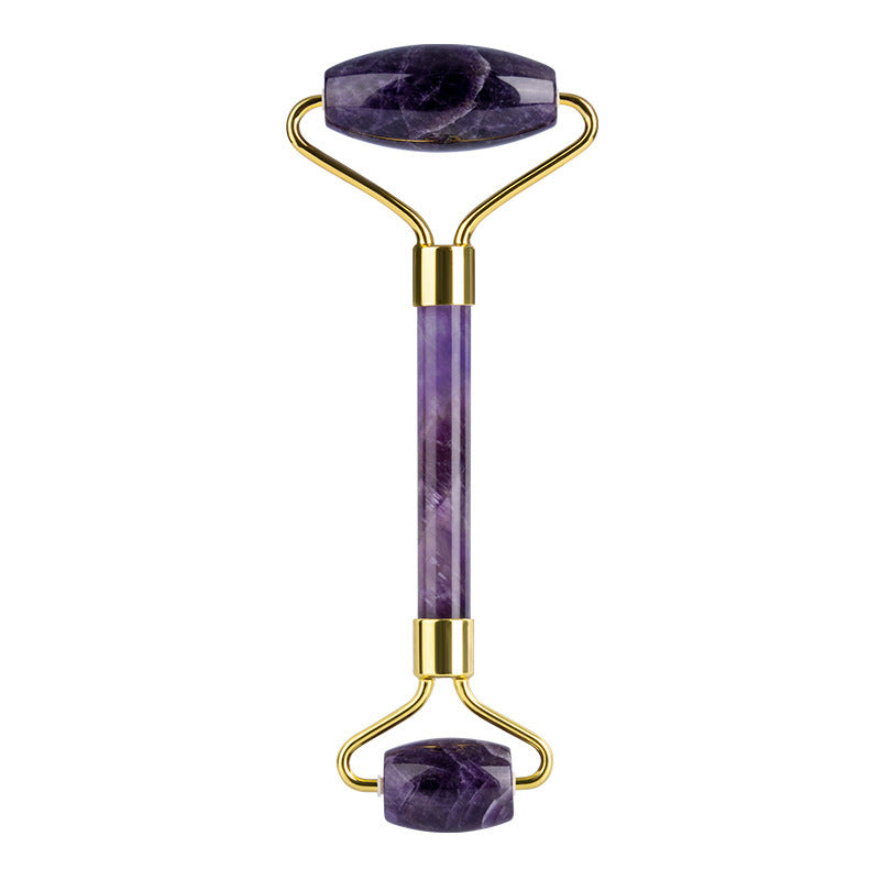 Amethyst Roller Single and Double-Headed Amethyst Roller Beauty Jade Massager Home Decor