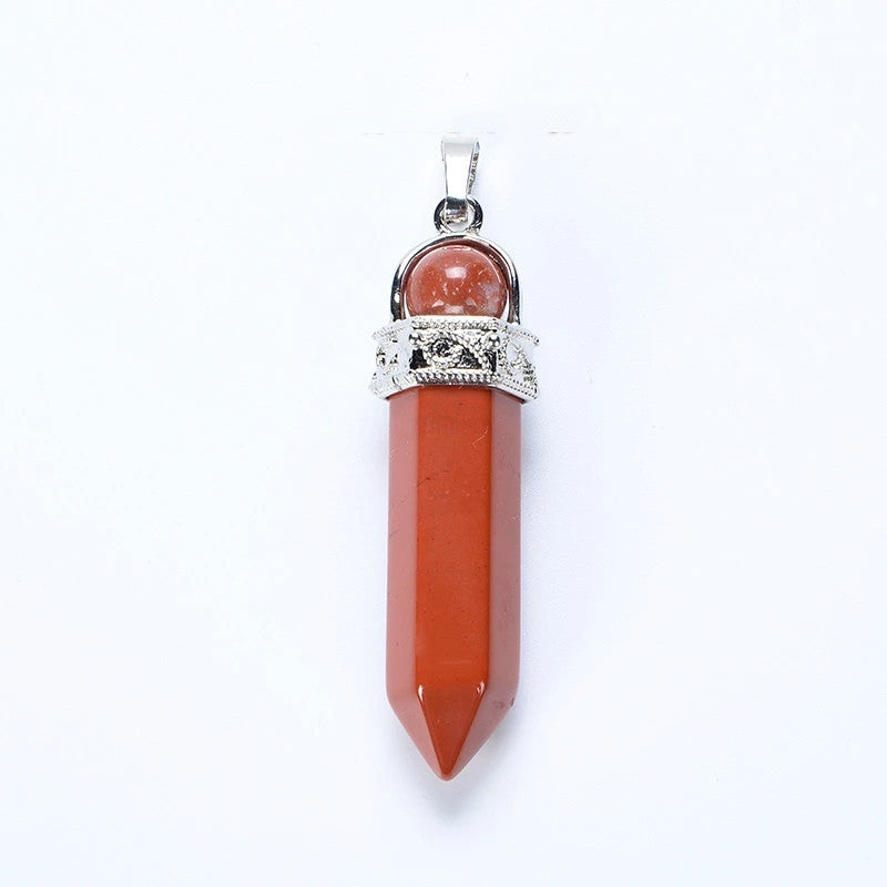 Natural Crystal Amethyst Pendant Reiki Point Raw Gem Necklace For Men Women Charm Mineral Jewelry