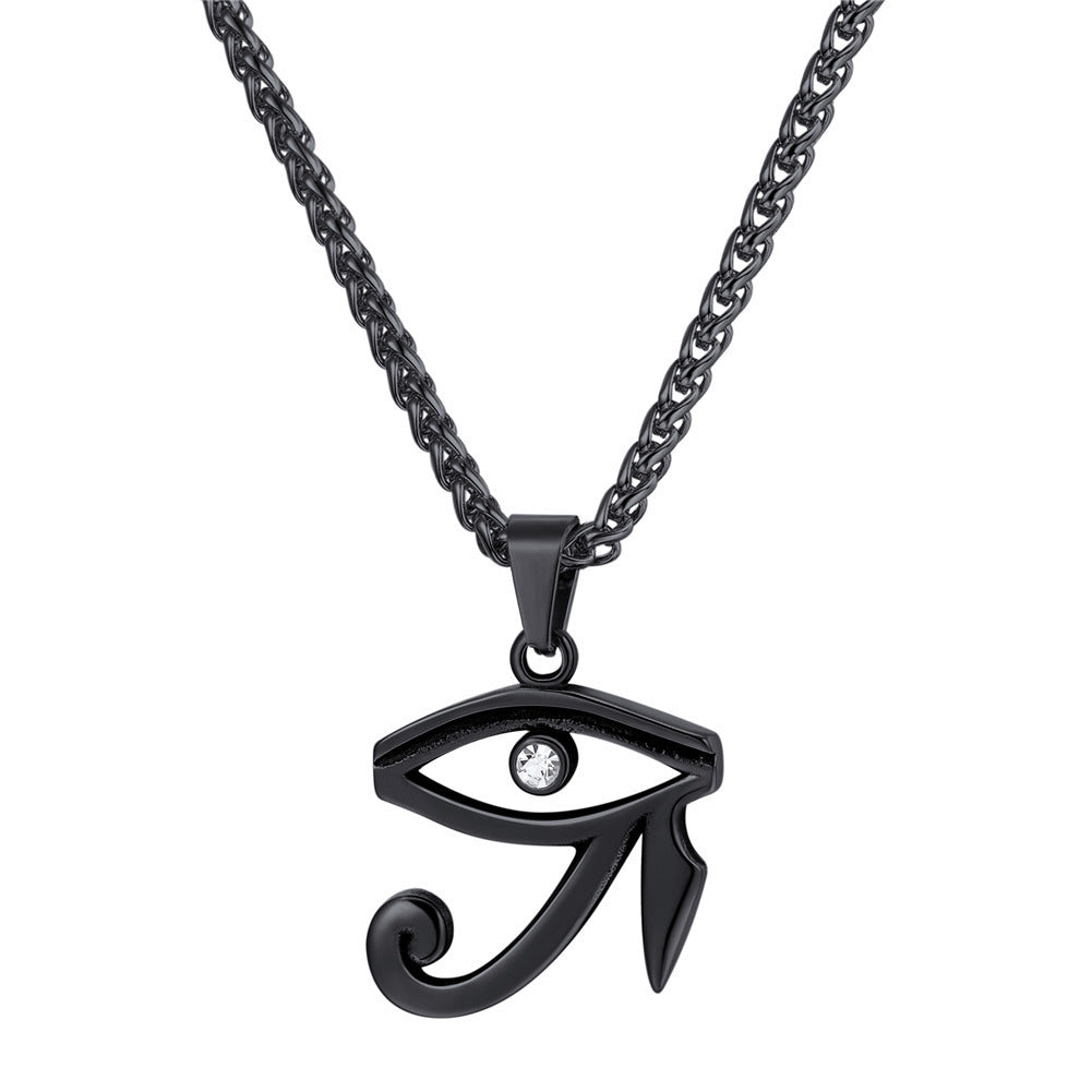 Men and women's collarbone stainless steel chain Eye of Horus necklace