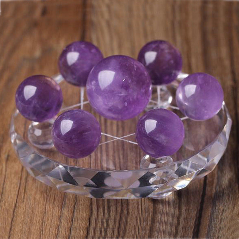 Natural Amethyst Seven-Star Array Natural Amethyst Ball Amethyst Seven-Star Array Crystal Ball Decoration Home Decor