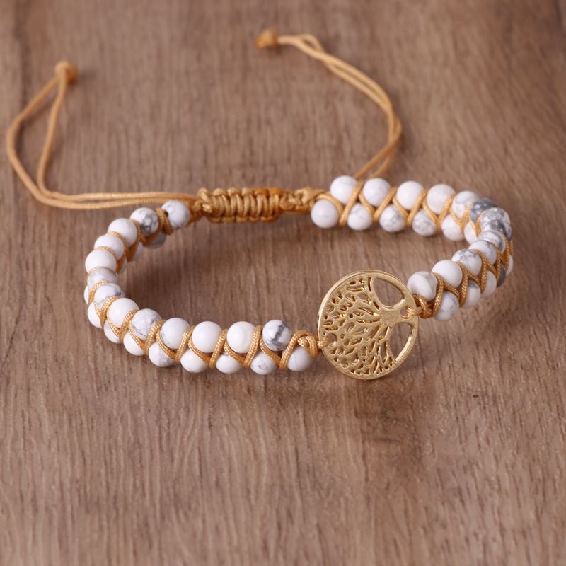 Natural Agate Beads, Hand-woven Yoga Friendship Couple Bracelet