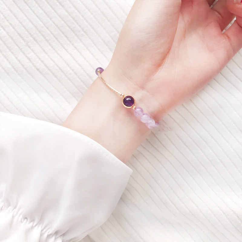 Natural Lavender Amethyst Women Bracelet