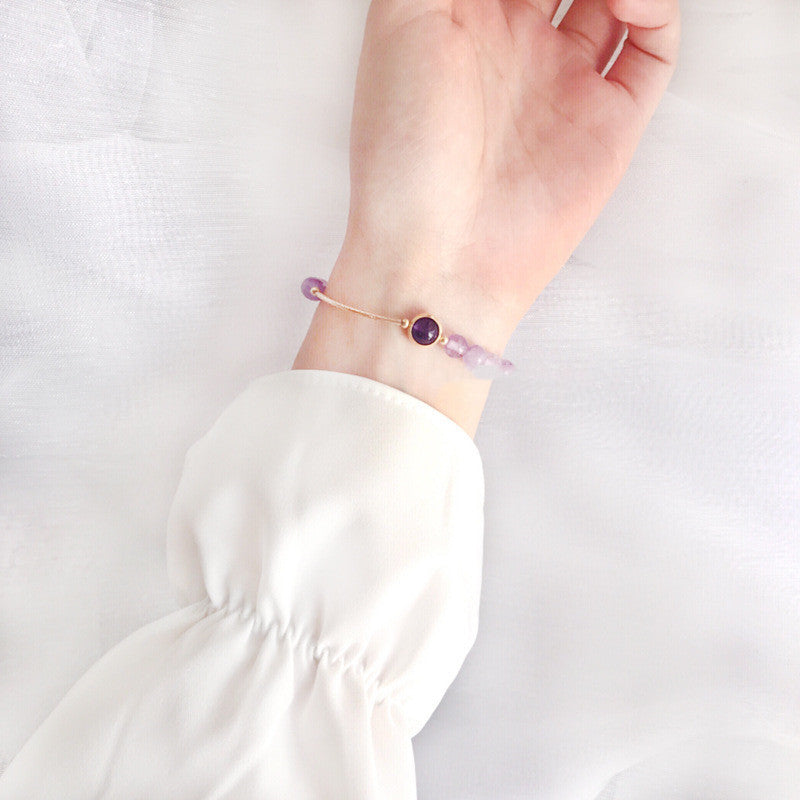 Natural Lavender Amethyst Women Bracelet