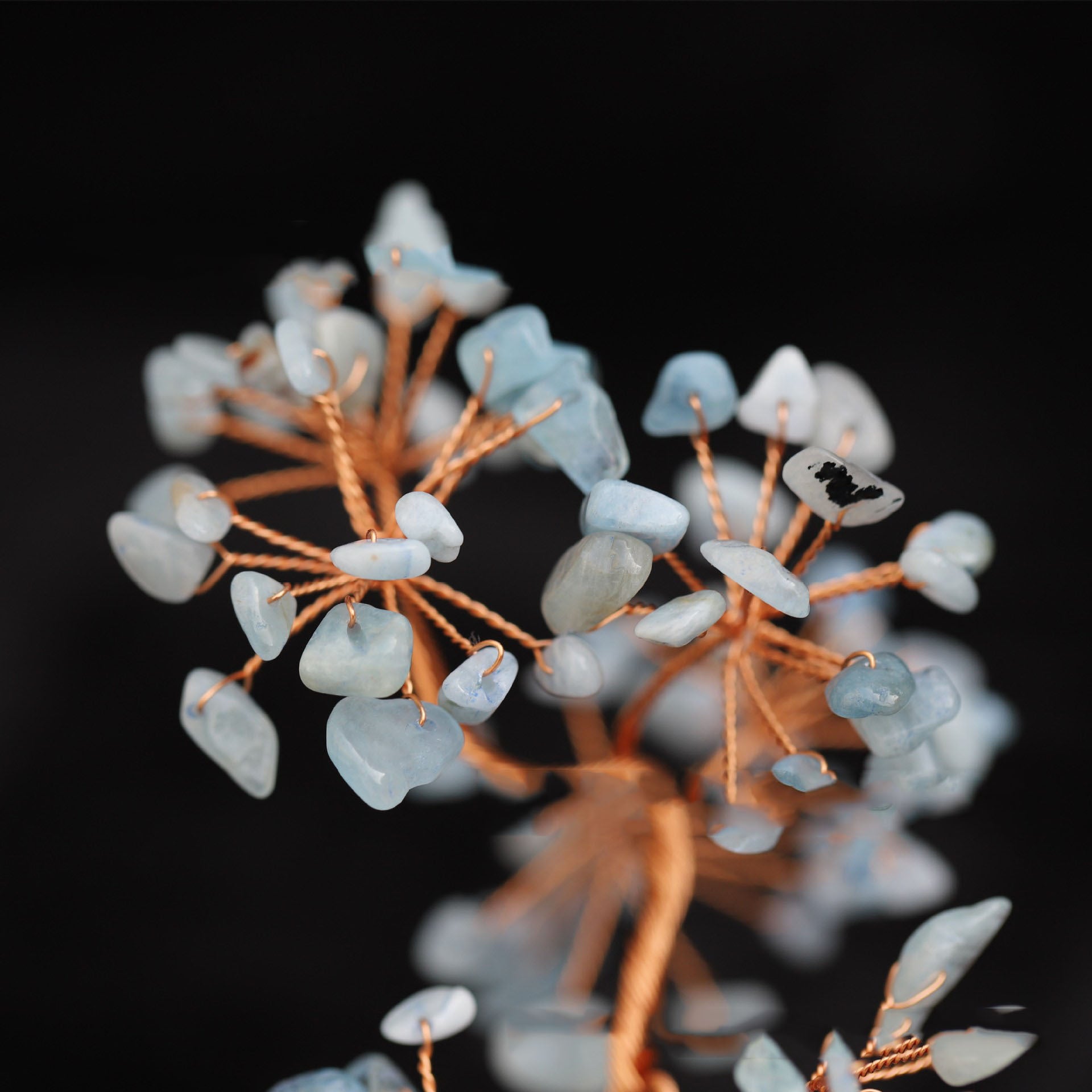 Creative Aquamarine Crystal Fortune Tree Ornament