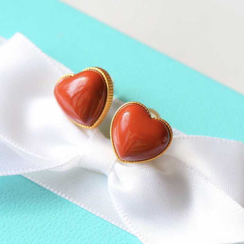 South Red Agate Love Women Earrings