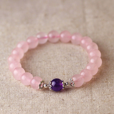 Crystal Amethyst Pink Women Bracelet