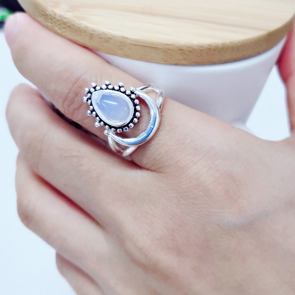 Moonstone Thai Silver Women Ring