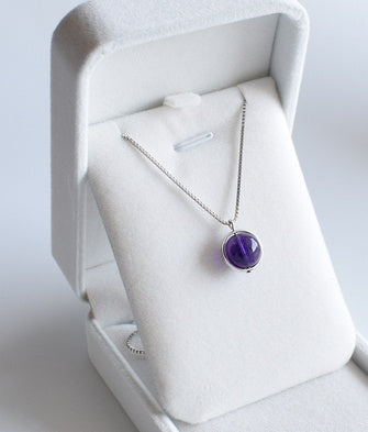 Moonstone Amethyst Women Necklace