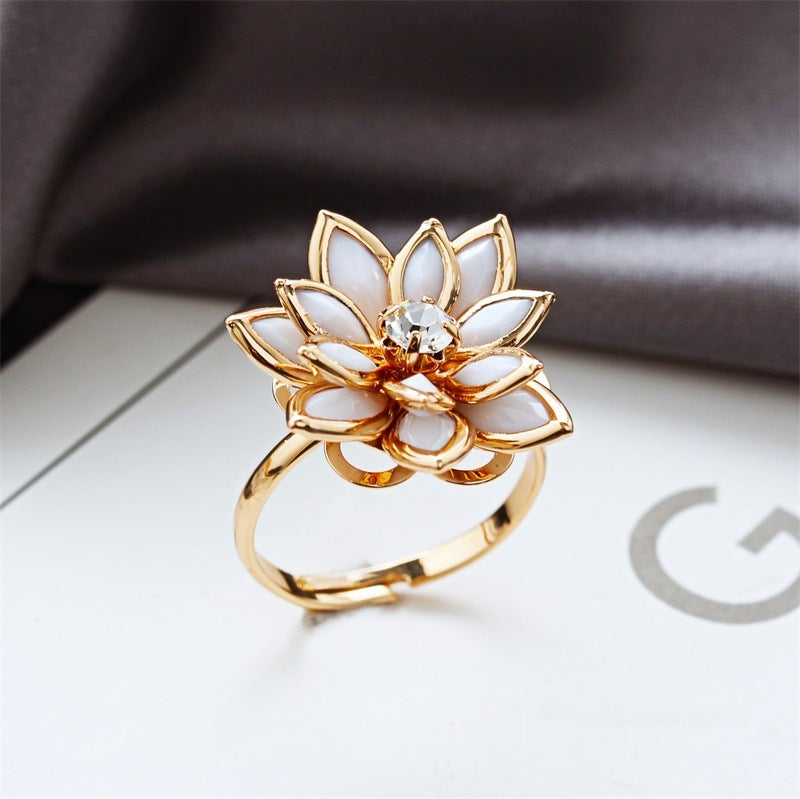 Snow lotus women ring