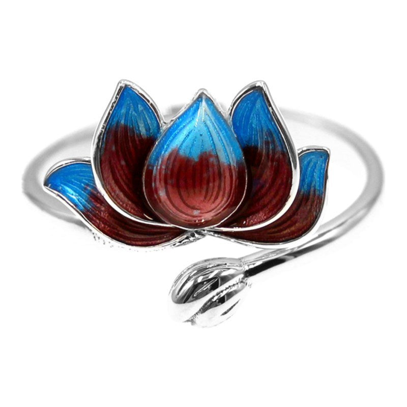 Epoxy two-tone lotus ring