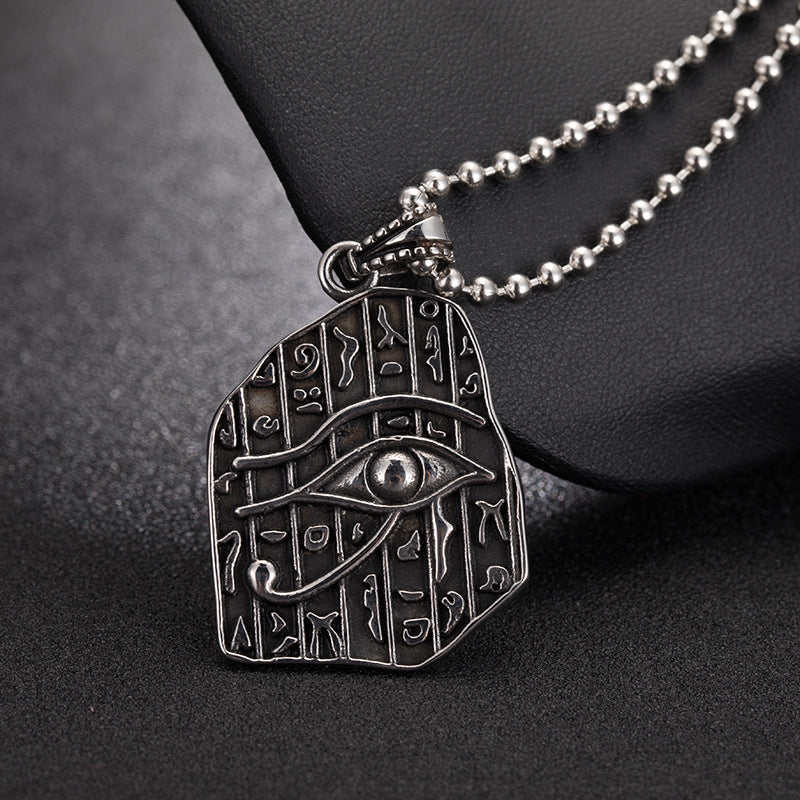 Egyptian Eagle Head God Pharaoh Eye of Horus Alloy Necklace