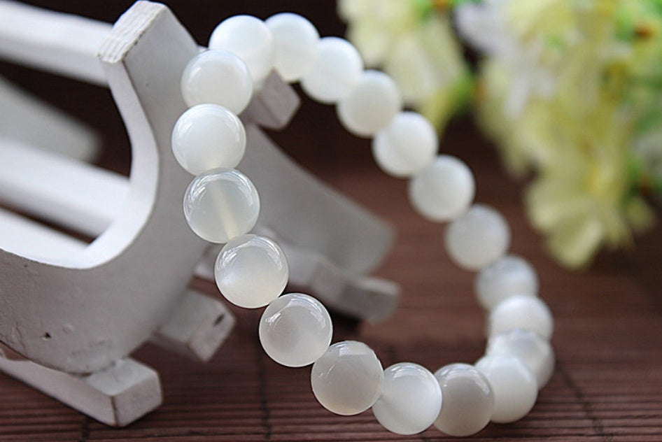 Natural White Moonstone Women Bracelet