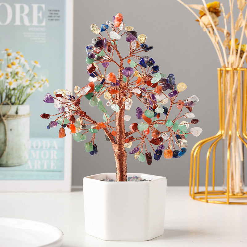 Natural Crystal Zhaocai Tree Table Decoration