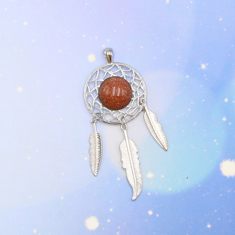 Agate Crystal Dream Catcher Women Necklace