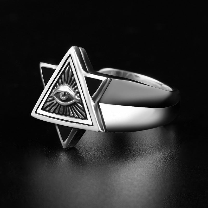 Men's Vintage EYE OF PROVIDENCE Adjustable Ring