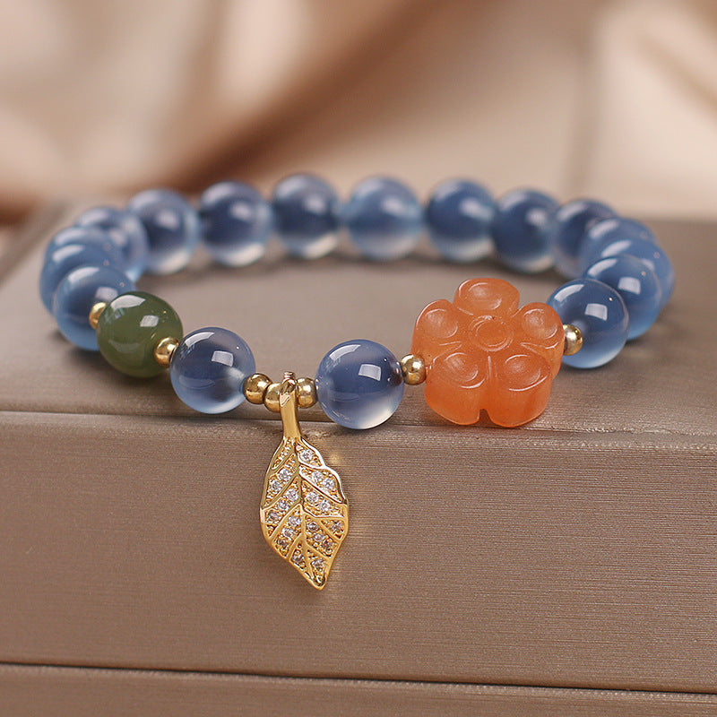 Ethnic Style Original Design Heart Agate Women Bracelet