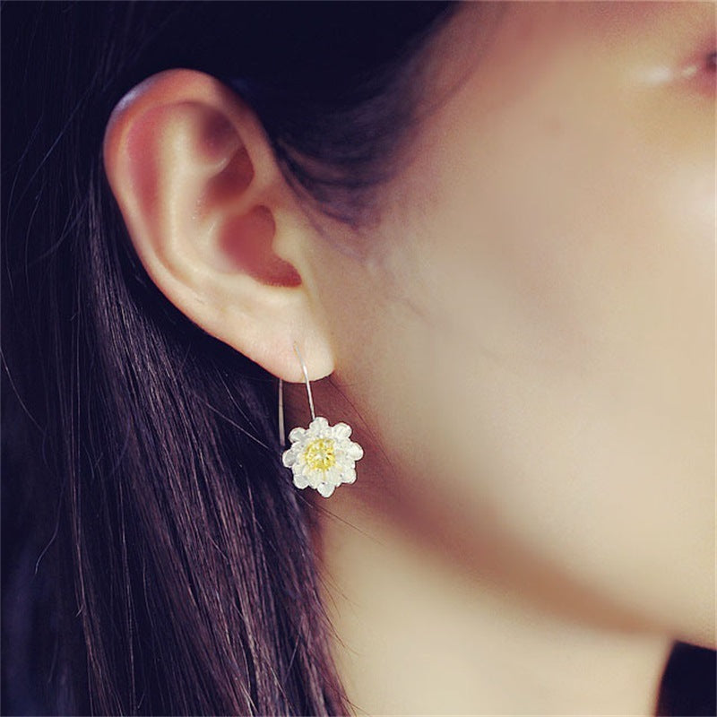 Hypoallergenic lotus earrings