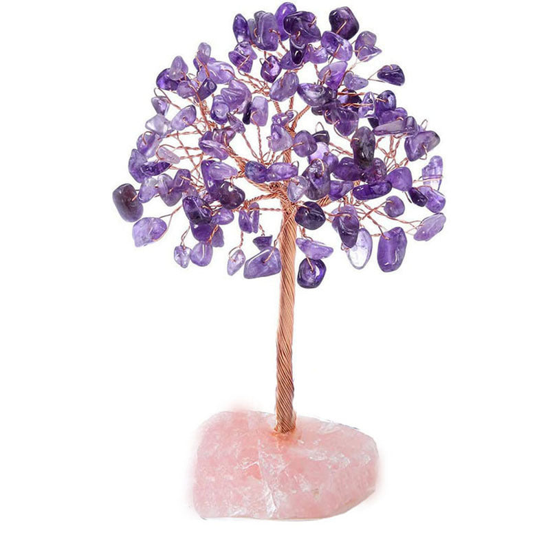 Natural Crystal Tree Crystal Wool Ore Fluorite Base Ornaments