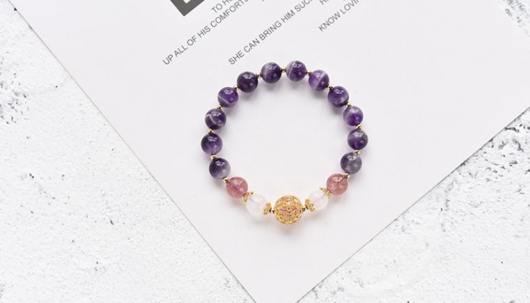 Natural Amethyst Women Bracelet