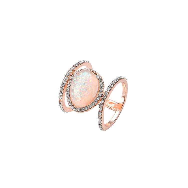 Irregular Natural Moonstone Women Ring