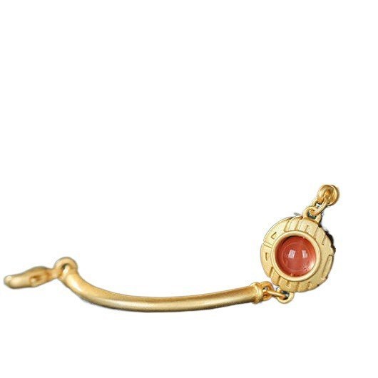 Natural Red Agate Double Happiness Round Women's Hand Bracelet