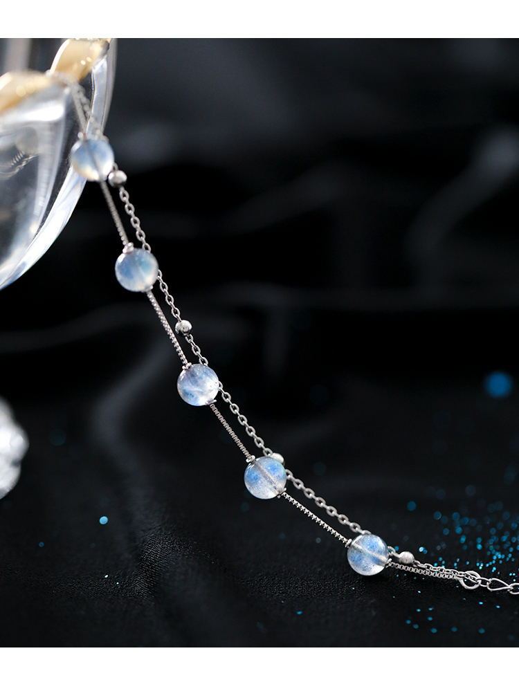 Double Moonstone Women Bracelet