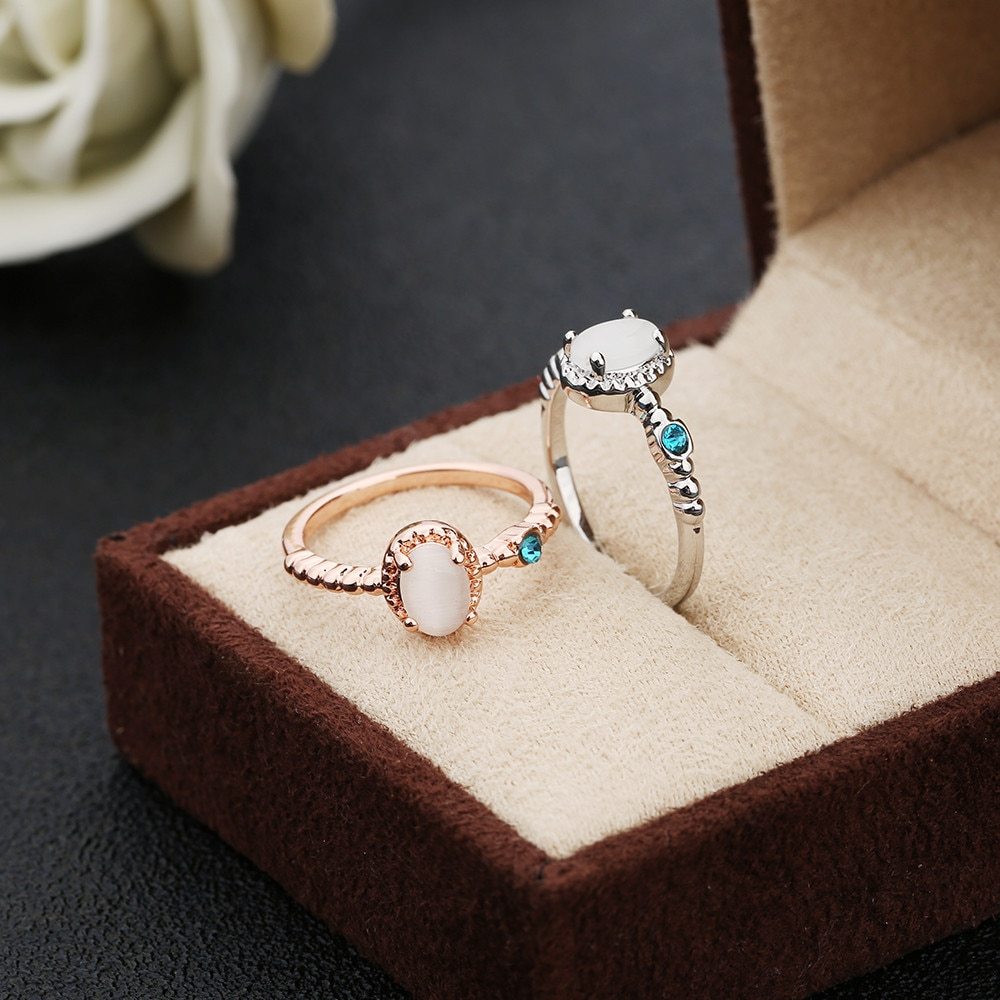 Moonstone Diamond Women Ring