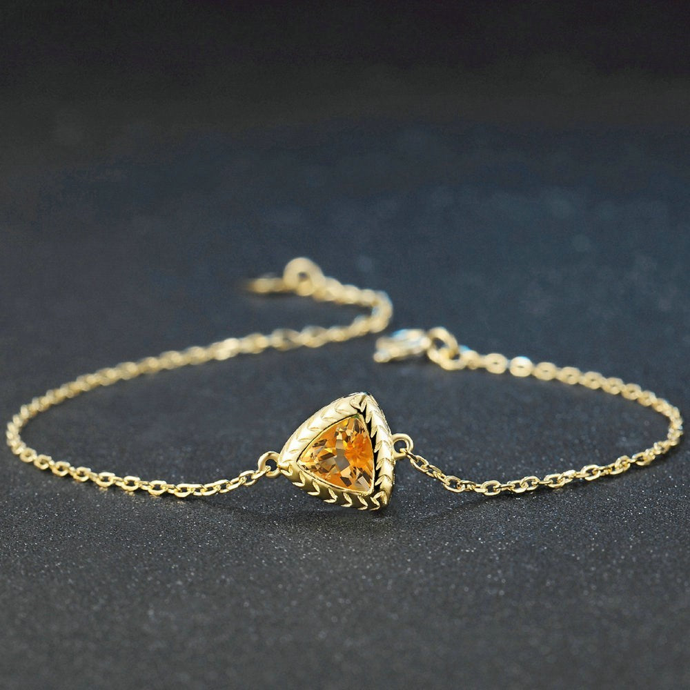 Natural Citrine women Bracelet