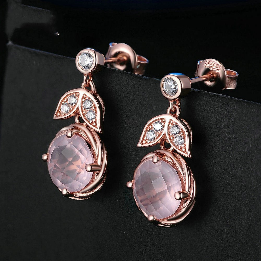 Rose Quartz Women Earrings