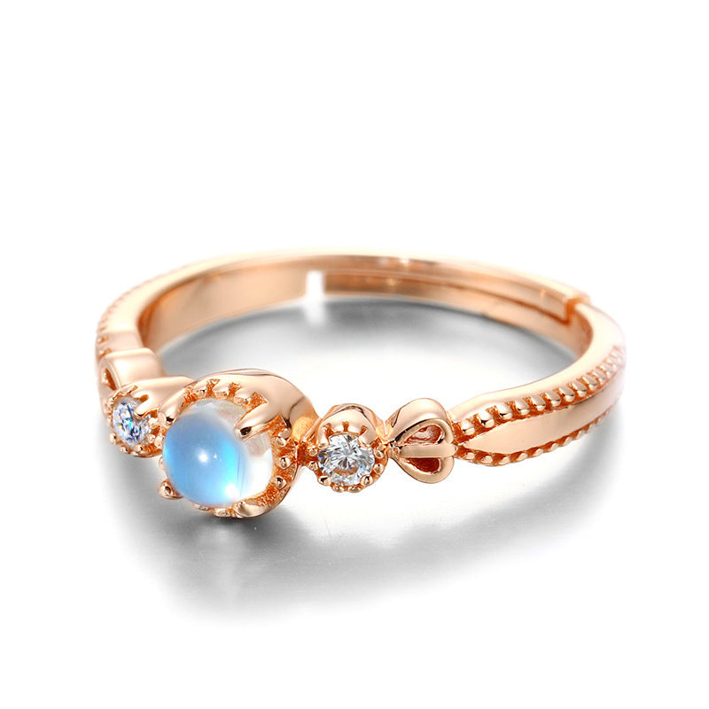 Natural Moonstone Vintage Women Ring